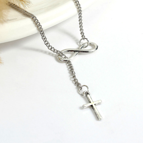 Infinity and Cross Necklace