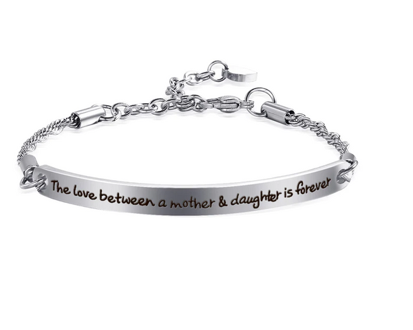 Mother and Daughter Engraved Bangle