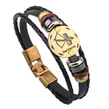 12 Constellation Zodiac Sign Leather Bracelet
